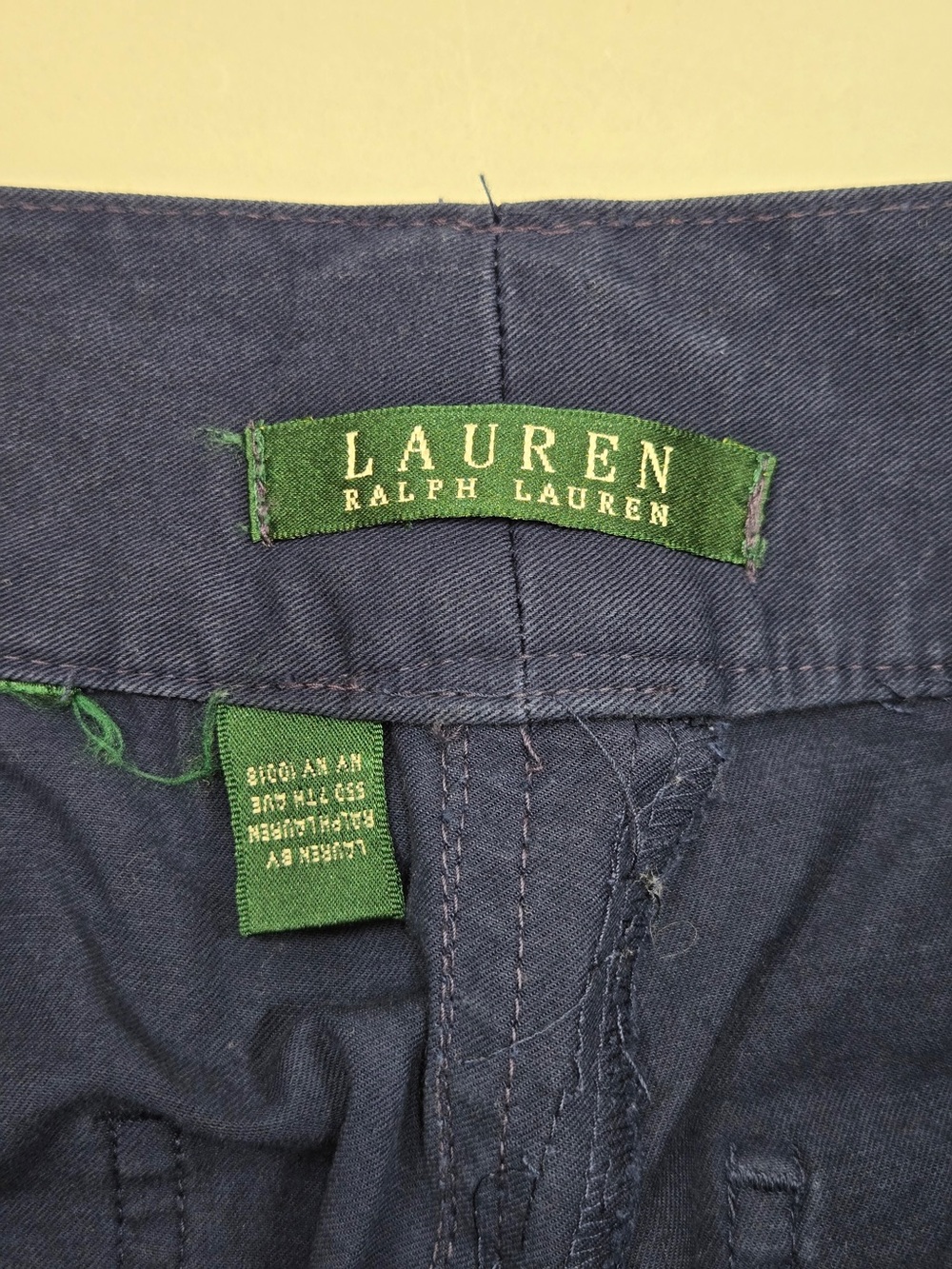 LAUREN Ralph Lauren Button Fly Wide Leg Pants Blue 9332 - Picture 7 of 9